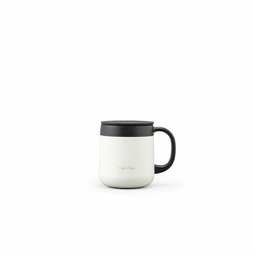 カフェデイズ 2wayふた付きマグカップ CD-2WT380 ホワイト アイリスオーヤマ