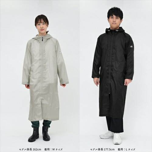 レインコート【はっ水・シンプル・男女兼用・雨具・レイングッズ】 6003191 グレー L OUTDOOR PRODUCTS