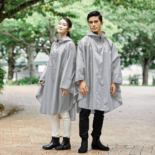レインポンチョ【はっ水・シンプル・男女兼用・雨具・レイングッズ】 6003192 グレー L OUTDOOR PRODUCTS レインポンチョ【はっ水・シンプル・男女兼用・雨具・レイングッズ】 6003192 グレー L OUTDOOR PRODUCTS