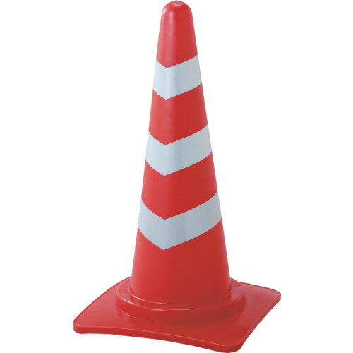 カラーコーン 赤/白反射シート SRC1 反射 PE製 116110 緑十字