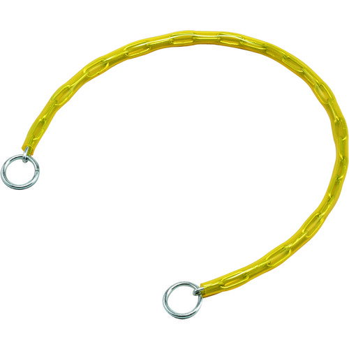 チェーンロック(錠別売) 黄 両端リング付 198013 黄 緑十字