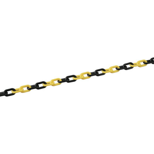 プラスチックチェーン 黄/黒 PT630TR 線径6mmΦ PE 284015 緑十字