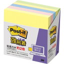 ポスト・イット 強粘着 75X75mm 90枚X5パッド 4色混色 6545SSAP 3M