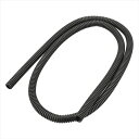 コルゲートチューブ 内径7ミリ 長さ1m 黒 DZ-CT7 OHM