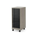 木製フロアケース MFE-7130 アッシュグレー 浅引13段 アイリスオーヤマ