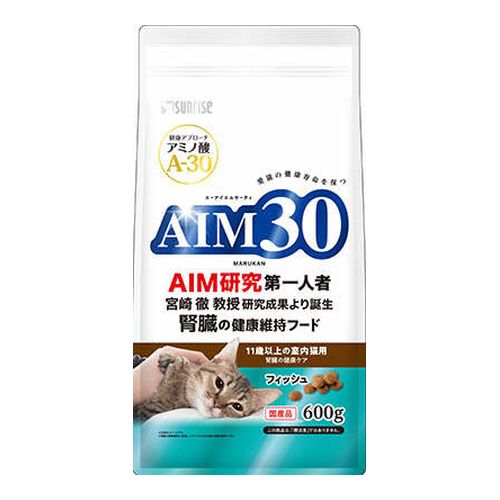 腎臓の健康維持フード。 ●アミノ酸「A-30」を配合した猫の健康維持をサポートする総合栄養食です。 ●室内で過ごすシニア猫の健康に配慮し低脂肪に調整。 ●下部尿路の健康維持のためマグネシウム、リン、カルシウムを調整し、食物繊維の配合により体内の毛玉を無理なく排泄します。 ●食物アレルギーに配慮してアレルゲンになりにくいといわれるフィッシュを使用し、健康を維持する事で免疫をサポートするアガリクスや抗酸化成分があるセサミンを強化しています。 ●内容量:600g。 ●原産国:日本。 ●本商品は猫用フードになります。 ●本製品記載の注意事項を必読の上、御使用ください。 ●予告なくパッケージ等が変更となることがございます。悪しからずご了承願います。