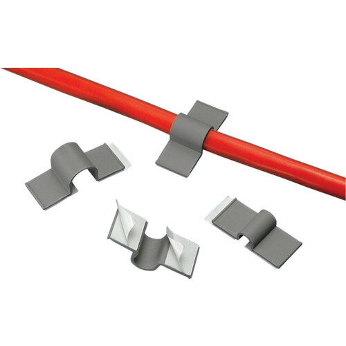 固定具コードクリップ ゴム系粘着テープ付き グレー(100個入) A2C50AC8 パンドウイット