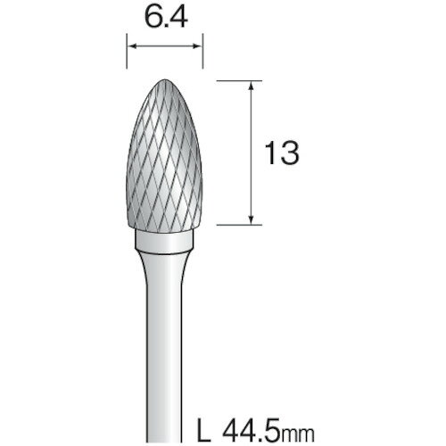 超硬カッター クロスカット Φ6.4 軸径3.0mm BC2273 ミニモ