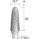 超硬カッター スパイラルカット Φ13 BC4265 ミニモ