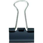 35443)ダブルクリップ 豆 黒 10個 CP106 プラス