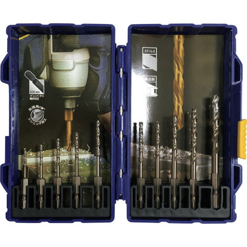 ステンレス用六角軸ドリルビット10本セット 2.0mm-6.0mm IR91000KIT IRWIN