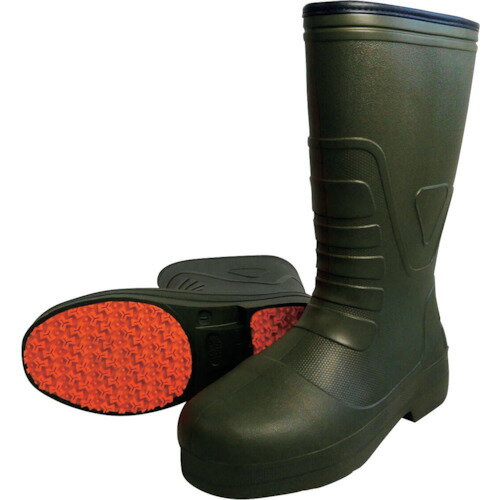 柔らかいEVA安全ラバーブーツ グリーン M(24.5〜25.0) KR7030GREM 喜多