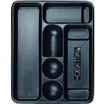 引出しの中を効率よく整理できます。 色:ブラック。外形寸法:幅250×奥310×高37mm。机上整理用品。ペン皿。種別:M。 配達日時の指定は承ることができません。ご了承願います。使用用途を守ってご使用ください。画像はイメージです。