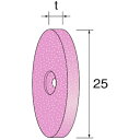PA砥石ホイール #120 (10個入) 外径25mm 幅4.8mm NA1543 ミニモ