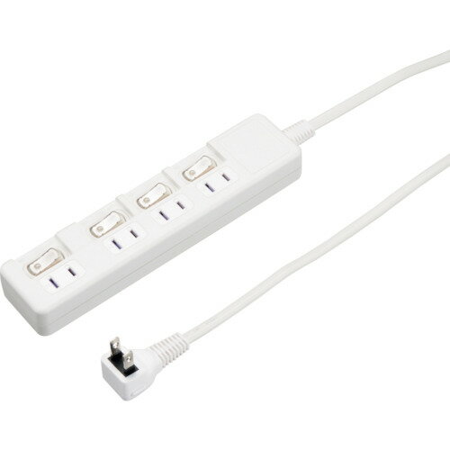 4個口節電タップ1mホワイト H8S441WH YAZAWA