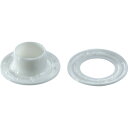 両面ハトメ ポリカーボネート白 12mm 15組入 PTHPJW12 白 内径:12mm TRUSCO