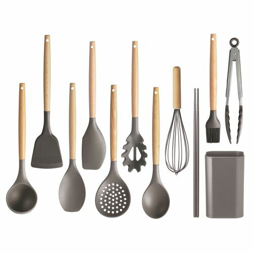 キッチンツールセット KT-11SS チャコールグレー 11点+スタンドセット アイリスオーヤマ