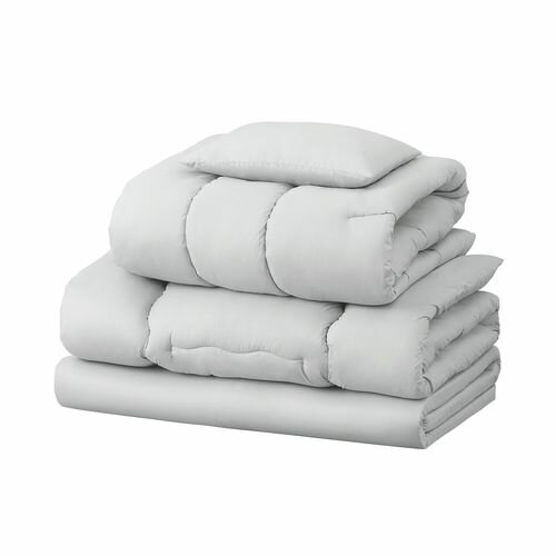 マットレス付き布団5点セット KFS-M5S ライトグレー アイリスオーヤマ