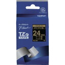 Tzeテープ 金文字/黒地/24mm TZE354 ブラザー