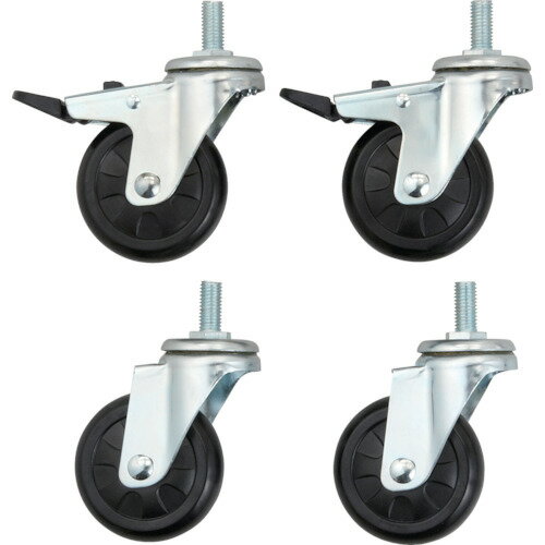 ラビットワゴン用キャスター75φゴム車輪セット Z0875HRSET TRUSCO