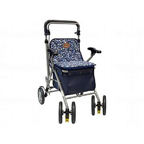 シルバーカー パレード 316744 花柄紺 島製作所