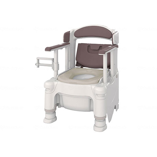 ポータブルトイレFX-30 らくゾウくん 402922 アースブラウン 標準・脱臭 安寿