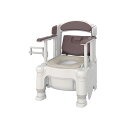 ポータブルトイレFX-30 らくゾウくん 402922 アースブラウン 暖房・脱臭 安寿