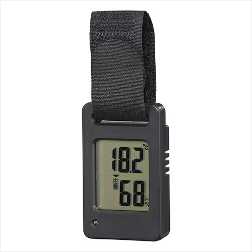 ポータブルデジタル温湿度計 ブラック TEM-801-K OHM