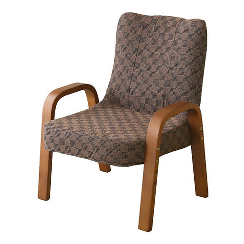 小柄な方にもぴったり! 腰掛高座椅子 棗 SKZ ブラウン ブラウン ホームテイスト 座椅子 2色 クッション 腰痛対策 回転 膝の痛み 和室 和座椅子 軽量 イス リクライニング 折りたたみ