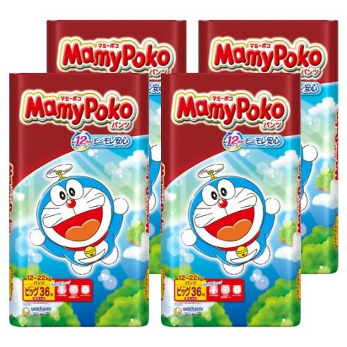 【ケース販売】マミーポコパンツ BIGサイズ BIG36枚×4 ビッグサイズ マミーポコ ベビー オムツ 紙おむつ まとめ買い ドラえもん