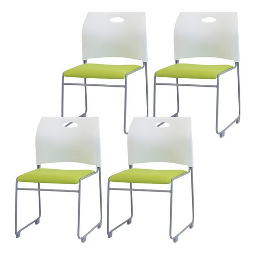 【法人限定】【沖縄・離島配達不可】Rap スタッキングチェア 4脚セット 完成品 NF-Rap-SC-S4-AW-GR グ..