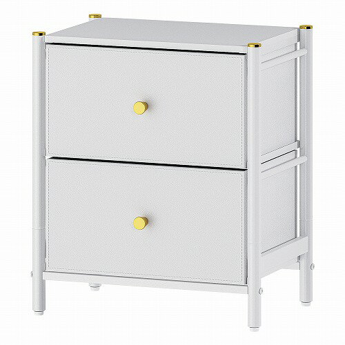 GOLDVEL エレガントチェスト N-7103 ホワイト 2段 パール金属 パール金属 インテリア 収納