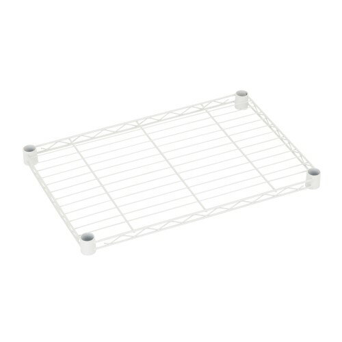 ラテ シェルフ60W スリーブ付 EHES6040WH ホワイト 幅61×奥行41cm ルミナス スチールラック/メタルラック/メタルシェルフ/カラーラック/カラーシェルフ