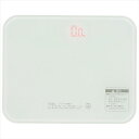 デジタル体重計 ホワイト HBK-T103-W OHM 体重計 シンプル ohm ホワイト LED表示 おしゃれ デジタル体重計