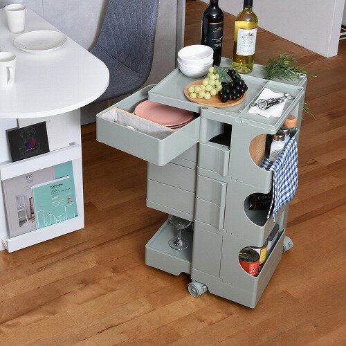 REP ドロワーワゴン RELS0219PLLBL ライトブルー 4ドロワー B.Bファニシング リビング収納 キッチン収..