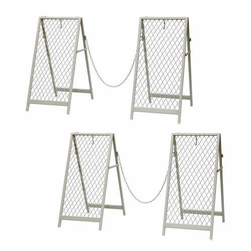 スタンド式チェーンゲート TWILL 2個セット TW003-2P-WHT アイボリーホワイト 本体4個+チェーン2本 住まいスタイル チェーンスタンド カーポール コーナーポール 柵 門 扉 フェンス 侵入防止 立入禁止 車庫 駐車 置くだけ