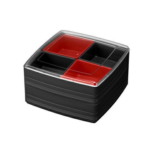 彩り御膳 #1068 ブラック 二段重 イノマタ化学 彩り御膳 レジャー お弁当 おせち料理 保存容器 容器 和風