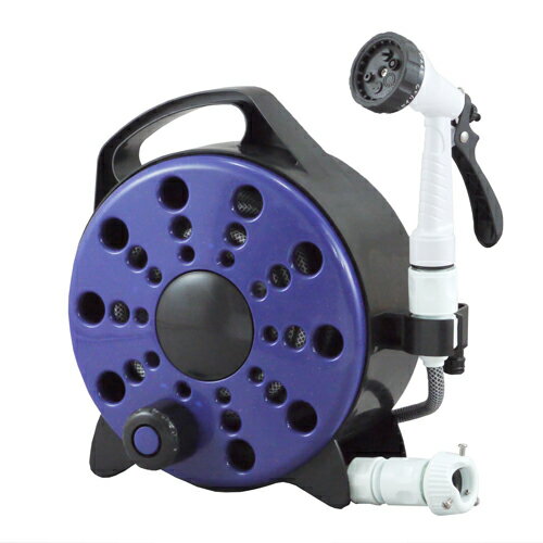 ハンディープチリール 箱入 HDP-F102RT ブルー 1m 三洋化成 ホースリール 散水 散水用具 洗車 オシャレ ガーデニング 園芸 リール