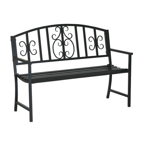 アイアンベンチ「レヴェリ」 IB-120BLK ブラック 住まいスタイル ガーデンベンチ 椅子 チェア 屋外 庭 ..