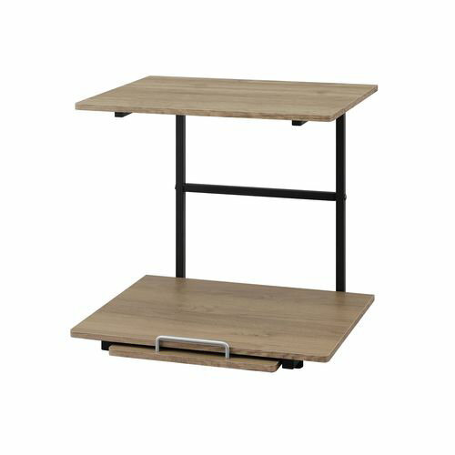 冷蔵庫上ラック RUR-480R ブラック/アッシュブラウン アイリスオーヤマ 電子レンジ トースター 単身 一人暮らし キッチンスペース スライド棚