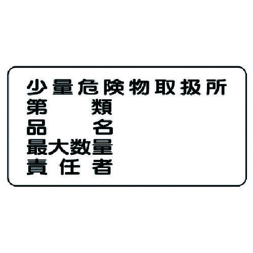 樂天商城 - 危険物標識(横型)少量危険物取扱所 鉄板(明治山) 82858 ユニット 標識・標示 安全標識