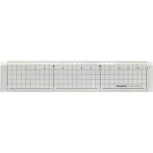 アクリル定規 メタルガイド付き 15cm TAKMG15 TRUSCO 測定工具 定規