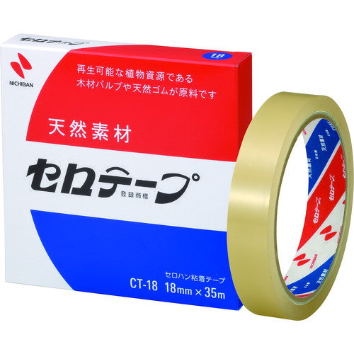 セロテープ 18mm×35m バイオマスマーク認定 CT18 ニチバン ニチバン オフィス用品 事務用テープ