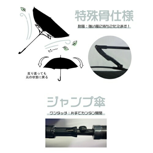 耐風骨長傘 10002530 ブラック 65cm OUTDOOR PRODUCTS 耐風骨 通学 通勤 中学生 高校生 OUTDOOR PRODUCTS
