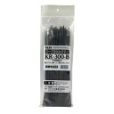 ケーブルロックタイ 耐候性 黒色 KR-300-B 4.8×300mm バクマ 作業工具 電設工具 BEER