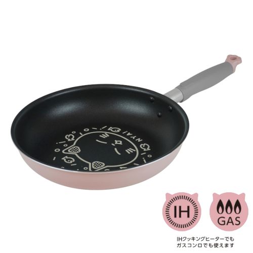 にゃんこれ IH・ガス火対応フライパン26cm RB-3119 本体：ピンク/持ち手：グレー 和平フレイズ 和平フ..