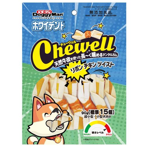 ホワイデント Chewell リボンチキンツイスト 90g(標準15個) Chewell 犬 スナック ガム