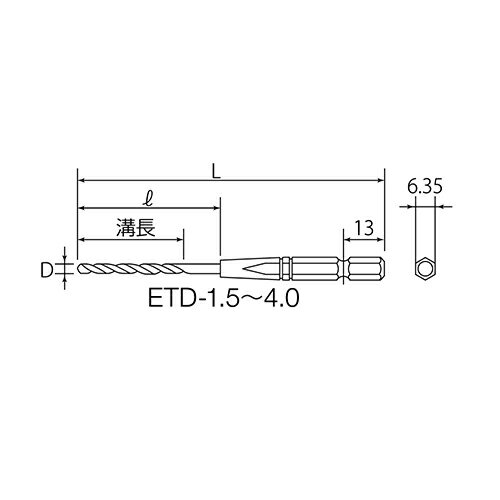 ϻ�ѥ����Ŵ���ɥ�� ETD-2.5 2.5mm TOP ��ü���� Ŵ���ѥɥ�� ���ƥ�쥹