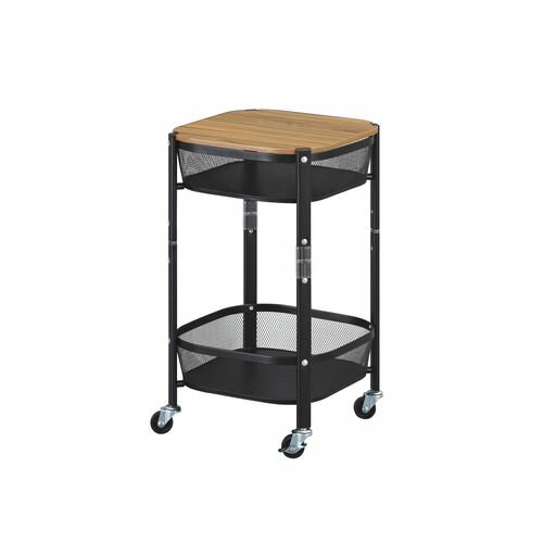 ★10%OFFクーポン 19日20:00〜20日23:59迄★マルチワゴン 角型2段 MUW-S2 ブラック 角型2段 アイリスオーヤマ ラック 収納 リビング キッチン キャスター付 脱衣所 洗面