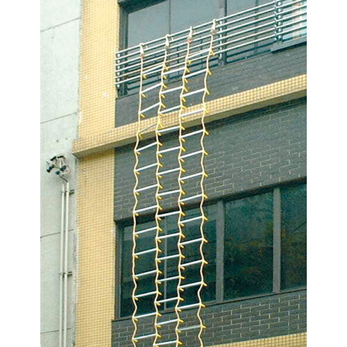 アルミ3列はしご 12038 8m 八ツ矢 梯子 はしご 縄はしご 安全 避難用具 防災用品 水害